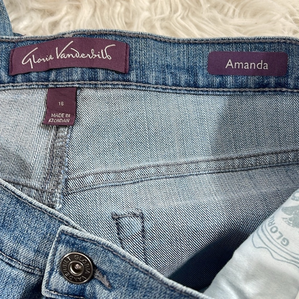 GLORIA VANDERBILT Amanda Classic Fit Ultra Stretch Tummy Slimmer Jeans Sz 16 NEW - Picture 8 of 11